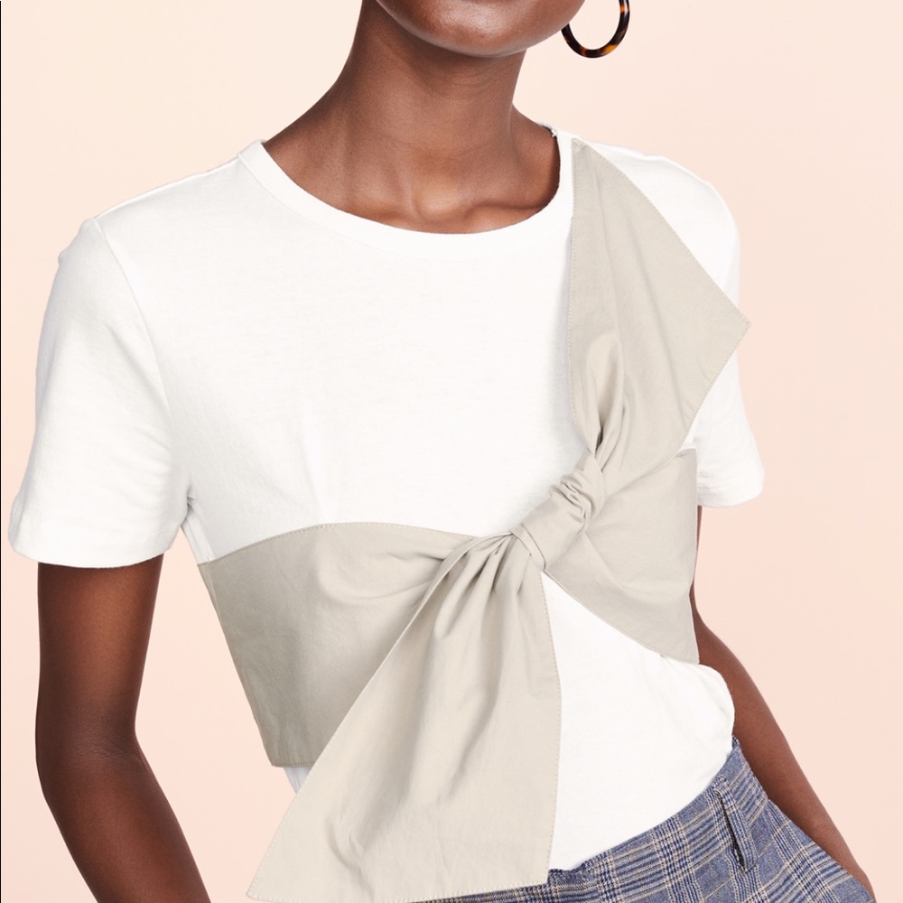 JOA white t shirt w bow